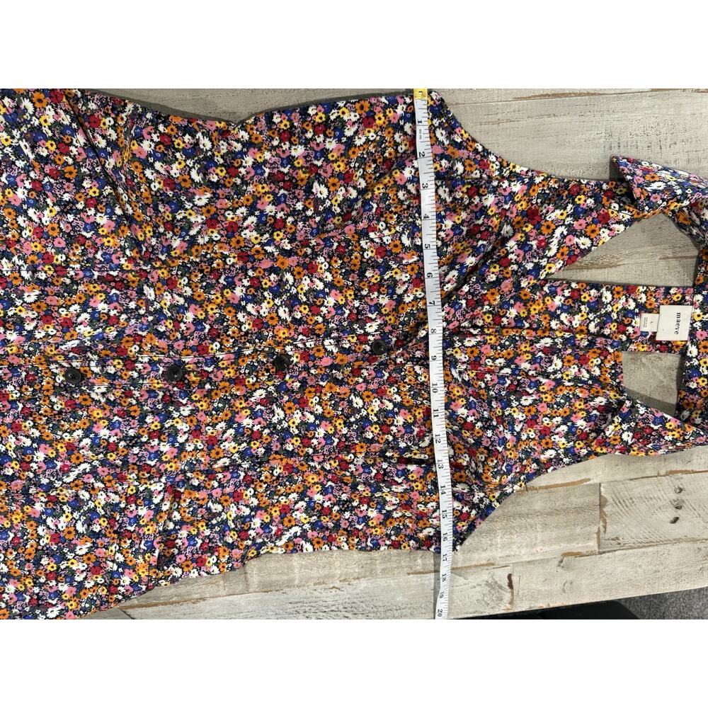 MAEVE x ANTHROPOLOGIE | Sleeveless T-Back Mini Dress Collared Floral | Large - Picture 13 of 13
